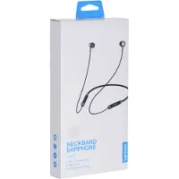 Lenovo HE06 Bluetooth Wireless 5.0, wasserdichte magnetische In-Ear-Kopfhörer mit Mikrofon (schwarz)