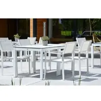 Jan Kurtz Outdoor Tisch Quadrat Hpl-Schichtstoff weiß / weiß 80x50