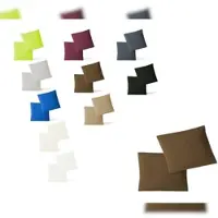 EXKLUSIV HEIMTEXTIL Jersey Kissenbezug Hülle 2 Sparpack Set mit Reißverschluss hochwertige Qualität 40 x 40 cm schokobraun