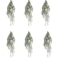 Creativ Green künstliche Pflanze Tillandsia-Hänger Set, graugrün, ca. 80 cm, im 6er Set