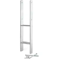XPOtool Pfostenträger feuerverzinkt 71x600mm H-Anker Pfostenanker Pfostenschuh
