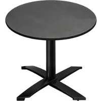 GGM Möbel CPTG | Bistro Tisch | Ø:H 60 x 76 cm | Anthrazit / Aluminium Schwarz | Zusatzgewicht