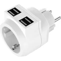Revolt 2in1-Steckdose mit 4-fach-USB-Netzteil (3,6 A / 18 Watt), bis 3.680 W