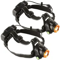 KryoLights 2er-Set Akku-Stirnlampen, Gesten-Steuerung, Cree-T6-LED, 580 Lumen