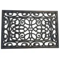 Jet-Line Fußmatte außen Relief Gummi Matte Eingang Fußmatte GRAZANA 40x60x0,8cm Ornament