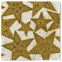 Sovie HORECA Serviette Gitte in Gold-Schwarz aus Tissue 33 x 33 cm, 100 Stück - Weihnachten Mitteldecke