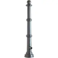 SCHAKE Alu Stilpfosten Typ 495B+2, ortsfest, ca. 900 mm Überflur, m. Erdanker anthrazitgrau, beschichtet, + 2 Ösen