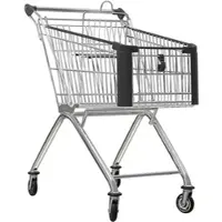 GGM Möbel 6er-Set Supermarktwagen | 150 Liter | Anthrazit | Einkaufswagen