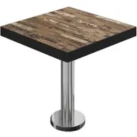 GGM Möbel BML | Bistro Tisch | 60 x 60 x 77 cm | Quadratisch | Schwarzer Rand | Vintage Old / Edelstahl