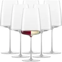 Zwiesel Glas Weinglas "Weingläser fruchtig & fein Simplify 555 ml 6er Set transparent" handgefertigt, Handwäsche empfohlen, hochwertiges Kristallglas