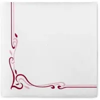 Mank Serviette Airlaid Colour Line in Bordeaux, 40 x 40 cm, 50 Stück - Randbordüre Ornamente