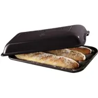 Emile Henry Baguette Backform, Schwarz