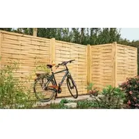 Meingartenversand.de Lamellenzaun 180 x 90 cm - druckimprägniertes Holz - Sichtschutzzaun aus stabilen Lamellen als Füllung - Sichtschutz Holzzaun für Garten & Terrasse