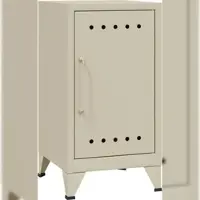 Bisley Fern Mini Ablageschrank aus Metall | Beistellschrank im Retro-Instustrial Design in verkehrsweiß