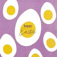 Home Fashion , Happy Easter Egg, Lunch-Servietten aufgefaltetes Maß 33 cm x 33 cm, im Viertelfalz, 20 Stück pro Packung