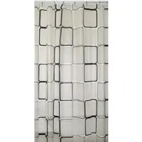 KS Handel 24 Peva Duschvorhang Quadro 120x220 cm inkl. Duschvorhangringe