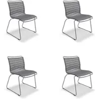 Houe CLICK Dining Chair ohne Armlehnen 4er Set Dark Grey