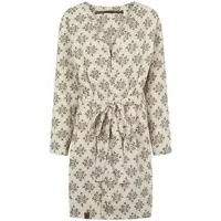 Humdakin Bademantel Hotel Robe Off-White / Green-S/M