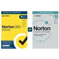 Norton 360 Deluxe mit Utilities Ultimate | 5 Geräte | 1 Jahr