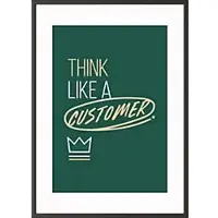 PaperFlow Wandbild Think like a customer 400 x 500 mm