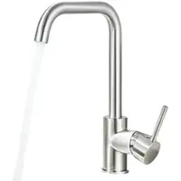 KLARWERK JULIAN | Niederdruck Edelstahl Küchenarmatur Silber gebürstet | Gastro Wasserhahn für Boiler 3 Anschlüsse | Mischbatterie Küche