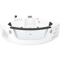 AcquaVapore Whirlpool Pool Badewanne Eckwanne Wanne W05R 140x140cm mit Radio und Farblicht