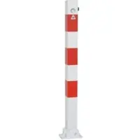 SCHAKE Absperrpfosten Typ 470UD, umlegbar + obenliegenden Dreikantverschluß, 70x70mm, feuerverzinkt