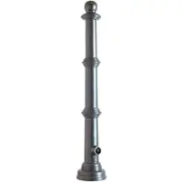 SCHAKE Alu Stilpfosten Typ 495B+1, ortsfest, ca. 900 mm Überflur, m. Erdanker anthrazitgrau, beschichtet, + 1 Öse