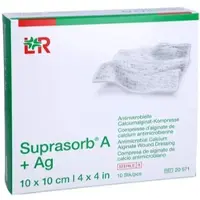 Suprasorb A+Ag Antimik.cal.alginat Kompr 10 St