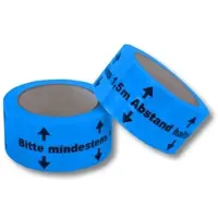 VEPATIM 36x Warnklebeband "Bitte mind. 1,5m Abstand halten" PVC NKK geräuscharm 50mm x 66m