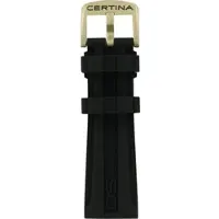 Certina - Silikon Ds Podium Gent Chrono Siliconband Schwarz, Schliesse Rosa C603019563 - schwarz