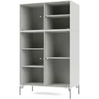 Montana - Ripple III Vitrinenschrank, Chrom / nordic