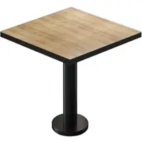 GGM Möbel BML | Bistro Tisch | 70 x 70 x 74,5 cm | Quadratisch | Schwarzer Rand | Eiche / Schwarz