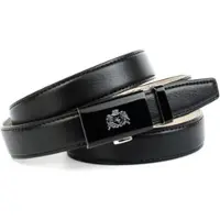 Anthoni Crown Ledergürtel , Damen, Gr. 100, schwarz, Leder, unifarben, Gürtel Ledergürtel, Glänzende Schließe mit Wappen