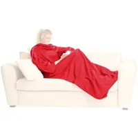 Wilson Gabor Fleece-Kuscheldecke mit Ärmeln, weinrot