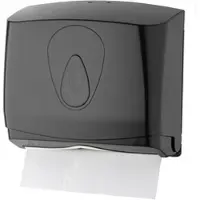 All Care PlastiQline Papierhandtuchspender MINI - Kunststoff - schwarz - Farbfenster grau