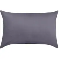 TRAUMSCHLAF Uni Mako-Satin Kissenbezüge Doppelpack 2x Kissenbezug 40x60 cm | anthrazit - grau