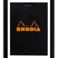 Rhodia 10x Gehefteter Notizblock le R No.12 8,5x12cm 80 Blatt kariert 80g - Schwarz 122009C
