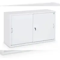 Ceha Schiebetüren- und Sideboard Büroschrank Holz 120 cm Breite in Dekor weiß mit 2OH