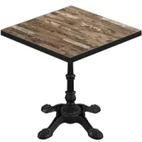GGM Möbel BPR | Bistro Tisch | 60 x 60 x 74,5 cm | Quadratisch | Schwarzer Rand | Vintage Old / Schwarz