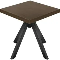 GGM Möbel KO | Bistro Tisch | B:T 70 x 70 cm | H 78 cm | Walnuß | Gestell: Schwarz