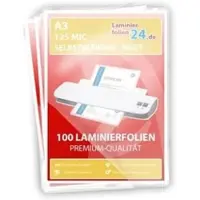 L24 selbstklebende Laminierfolien A3, 2 x 125 Mic, matt