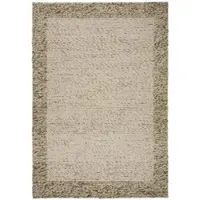 KADIMA DESIGN Teppich Flachgewebe mit strukturierter Bordüre – Robuster Woll-Mix für Fußbodenheizung | 120x170cm