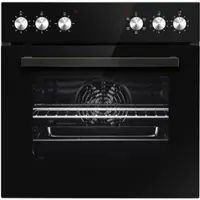 PKM Einbauherdset EHSM4B, EEK A, 5 Backofen Funktionen, Schwarze Glasblende