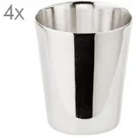 Edzard 4er Set Schnapsbecher Boy, edel versilbert, Höhe 4,5 cm, Füllmenge 2 cl