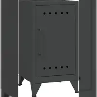 Bisley Fern Mini Ablageschrank aus Metall | Beistellschrank im Retro-Instustrial Design in anthrazitgrau