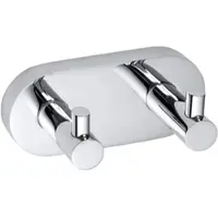 BRILLANTBAD BOMEGA Doppelhaken Messing Chrom poliert 120x55x50 mm für Bad & Küche >> zum Bohren oder Kleben*