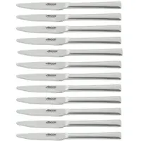 Arcos Serie Capri - Box 12 Stück Dessertmesser Tafelmesser - Monoblock aus einem Stück Edelstahl 80 mm Farbe Silber (12 pcs)