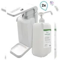 Blanc HYGIENIC SET: Hebelspender 1.000ml + 2x 1 Liter Lotion Cremeseife mit vormontierter Pumpe