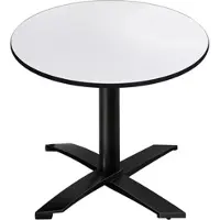 GGM Möbel CPTG | Bistro Tisch | Ø:H 70 x 76 cm | Weiß / Aluminium Schwarz | Klappbar/ Zusatzgewicht